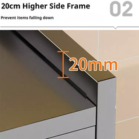 Armoires de cuisine durables et antibactériennes pour ranger les assiettes et les ustensiles, rangement de cuisine anti-moisissure