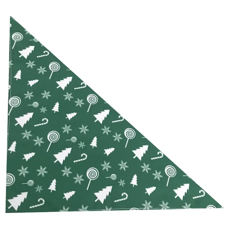Promoción Impresión Triángulo Bufanda Personalizada En Stock Pañuelos para mascotas Linda mascota Navidad Cuello Decoración Saliva Toalla