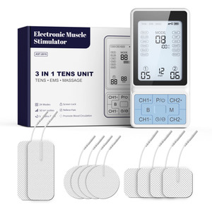 Stimulateur musculaire TENS 3 en 1, masseur EMS rechargeable, appareil de thérapie pour soulager la douleur, pour le corps, le dos et la relaxation musculaire - Product Image 6