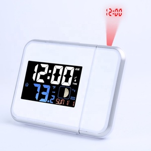Reloj <span class=keywords><strong>de</strong></span> Escritorio Digital con Proyección Electrónica Retroiluminada, Control Remoto, Calendario, Interruptor <span class=keywords><strong>de</strong></span> 180°, Visualización <span class=keywords><strong>de</strong></span> Temperatura y <span class=keywords><strong>Fase</strong></span> Lunar - Product Image 1