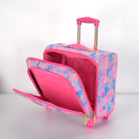 Valise à roulettes personnalisée pour enfants, 16 pouces, bagage cabine mignon, antichoc, roues silencieuses pour avion et voyages