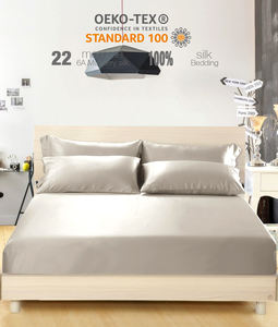 Set di Biancheria da Letto in Pura Seta di Gelso 100%, Lenzuolo per Culla, Lenzuolo Matrimoniale, Set di Lenzuola in Seta, Morbido e Naturale, Tessuto Senza Cuciture Europeo 60 - Product Image 1