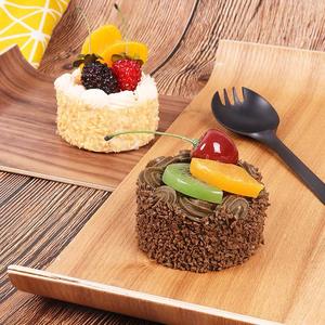 Plateau à Dessert en forme de <span class=keywords><strong>U</strong></span> personnalisé, bon marché, assiette alimentaire en bois massif pour Restaurants - Product Image 2
