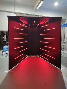 Copertura Portatile <span class=keywords><strong>in</strong></span> Tessuto per Riviste 360°, Logo Personalizzato, Sfondo Luminoso, Box per Photo Booth Stile Vogue con LED RGB per Feste - Product Image 3