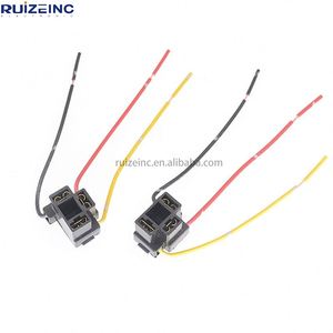 H4 bóng đèn ổ cắm quanh co cắm đồng nguyên chất Bakelite H4 đèn pha Bakelite ba chịu nhiệt độ cao H4 cong - Product Image 3