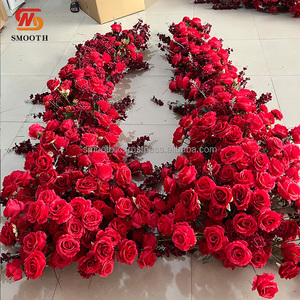 ซุ้มดอกกุหลาบสีแดงสดใสสำหรับทางเดินในงานแต่งงานเทรนด์ใหม่เรียบเนียน - Product Image 6