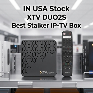 En stock aux États-Unis |   Boîtier IP-TV Stalker, fonction puissante, MEELO XTV DUO2S, Amlogic S905W2, double WIFI, Android avec télécommande BT, sans <span class=keywords><strong>IPTV</strong></span> - Product Image 1