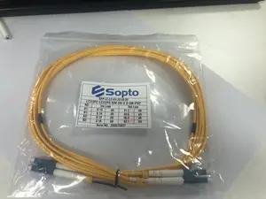 Grosir Jumper serat optik LC ke LC kustom UPC APC G652D 3 Meter 2.0mm kabel Patch serat dupleks LC