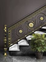 Kunden spezifische Aluminium Treppen geländer Premium Indoor Outdoor Handläufe für Villa Apartment Balkon