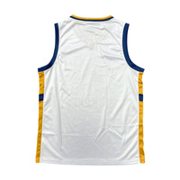 Maillot de basketball sans manches personnalisé en patchwork, avec impression par sublimation et transfert thermique HTV, vente en gros