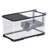 Aquarium Mixte Poissons et Tortues 2024 Nouveau Style Transparent Anti-buée en Plastique pour Salon et Bureau Petite Taille