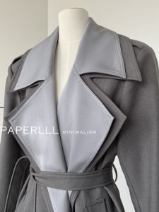 <span class=keywords><strong>Trench</strong></span> Coat di Alta Qualità per <span class=keywords><strong>Donna</strong></span>, <span class=keywords><strong>Giacca</strong></span> Lunga con Doppio Colletto Grande, Design Patchwork Colorato per l'Autunno - Product Image 2
