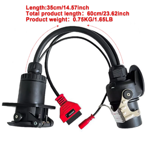 Ebs ISO 7638 OBD2 Adapter Cable cho Trailer chẩn đoán cho Bosch cho Autel cho <span class=keywords><strong>autocom</strong></span> và xe tải khác phương tiện đi lại mã Đầu đọc loại - Product Image 2