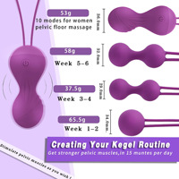 Vibrator Vaginalkugeln Set Silikon 4-teilig Kegel-Ball mit Fernbedienung Gewichtstraining Kit Beckenboden-Übungsgerät Massagegerät für Frauen