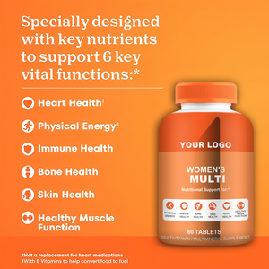 बायोटिन, कैल्शियम, फोलिक एसिड, विटामिन, आयरन और जिंक पूरक के साथ महिलाओं की मल्टीविटामिन टैबलेट - Product Image 3