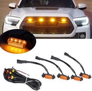 Rejilla Delantera para Capó MOXI Factory 2016-2020, 4 Luces LED, Color Ámbar Ahumado y Blanco, Material ABS, Compatible con Vehículos - Product Image 5
