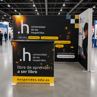 Mur d'affichage créatif pour l'inscription des étudiants, en tissu tendu SEG modulaire, pour stand d'exposition de marque universitaire