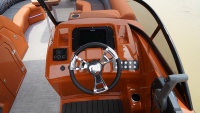 Bateau de pêche à ponton avec moteur hors-bord électrique haute performance de 22 pieds pour le divertissement