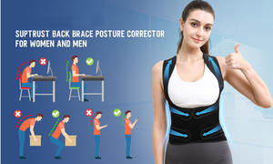 Sabuk penopang pinggang neoprena Pria Wanita, sabuk penopang pelindung tulang belakang koreksi tulang belakang dan penguat nyeri tubuh tali ganda - Product Image 3