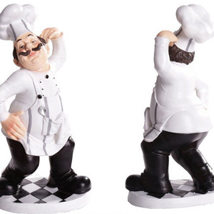Figurine de chef créative en résine, décoration élégante <span class=keywords><strong>pour</strong></span> la maison, idéale <span class=keywords><strong>pour</strong></span> les bars, restaurants, cafés et pâtisseries. - Product Image 3
