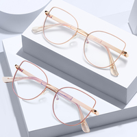 MS 85026 Mujeres 2025 Anteojos Gafas ópticas de metal Marco de gafas de bloqueo de luz azul Diseño brillante Prescripción personalizada