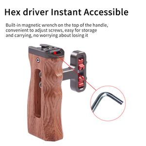 Empuñadura Lateral de Madera para Cámaras <span class=keywords><strong>Sony</strong></span> <span class=keywords><strong>A7SIII</strong></span> / FX3 / FX30 / A7III / A7RIII / A7R V / A7 IV / A7R IV / A6000 / A6400 / A6500 - Product Image 5