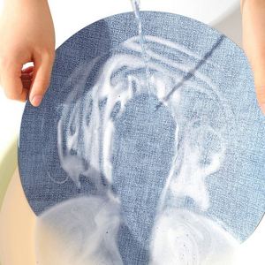 Round <b>Placemats</b> <b>for</b> Dining <b>Table</b> Non-Slip Easy to Clean Kitchen Dinner Mats Faux Leather Round <b>Placemats</b> Kitchen <b>Table</b> Mats - Product Image 4