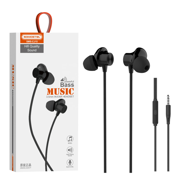 Fashion Classic Wire Earphone In-Ear Wearing 3.5MM Jack With Microphone Headset for iphone 11 Wired Audifonos