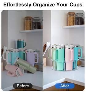 Organizador de Botellas de Agua para Vaso Stanley de 40 oz con Asa, Soporte Giratorio para Vasos Stanley, Organizador de Vasos Acrílico - Product Image 2