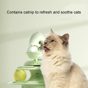 Oem odm באיכות גבוהה מצחיק turftable כדור משוגע דיסק אינטראקטיבי צעצוע לחיות מחמד גודל קטן פלסטיק צעצוע לחתולים חם למכירה - Product Image 6