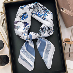 ใหม่ผ้าพันคอโพลีเอสเตอร์พิมพ์ลายสัตว์สี่เหลี่ยมจัตุรัสขนาด70ซม. ผ้าคลุมไหล่เข้ากับทุกชุดสำหรับฤดูใบไม้ผลิฤดูร้อน - Product Image 2