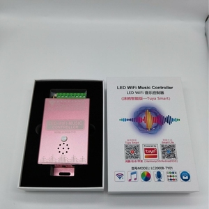 Jiuan Wifi âm nhạc điều khiển lc2000b DC 5-30V SPI RGB <span class=keywords><strong>LED</strong></span> Built-in microphone DMX512 thông minh điều khiển <span class=keywords><strong>RJ45</strong></span> Thác 20m - Product Image 6