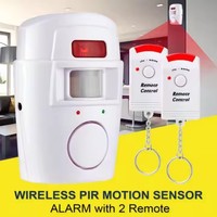 Detektor Keamanan Alarm Sensor Gerak Nirkabel Sistem Peringatan Dalam Ruangan Luar Ruangan dengan Remote Control untuk Garasi Rumah F