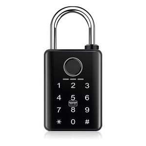 Cadenas intelligent Tuya à empreinte digitale, étanche, pour <span class=keywords><strong>portail</strong></span> extérieur, en alliage de zinc, avec contrôle par application, code numérique, entrée RFID, clé, bois - Product Image 1