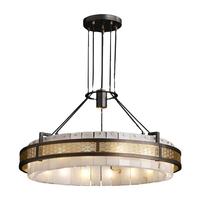 Lustre en marbre, minimalisme italien, lampe de salon en cuivre massif, lampe de salle à manger zen, luminaire haut de gamme pour salle de thé, grande suspension