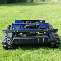 Tondeuse à gazon industrielle populaire à moteur diesel 4 temps avec télécommande et démarrage à distance, hauteur de coupe 20-150 mm, puissance 224 CC