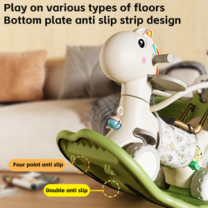 Bambini cavalli <span class=keywords><strong>a</strong></span> <span class=keywords><strong>dondolo</strong></span>, passeggini, ciclismo, sicurezza con guardrail, giocattoli regalo di compleanno - Product Image 4