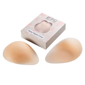 Couvre-mamelon en silicone pour soutien-gorge Couvre-mamelon en silicone mince Triangle Couvre-mamelon en silicone non adhésif avec étui 10cm - Product Image 1