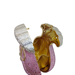 Women <b>Crystal</b> Clutch <b>Bag</b> Sparkling Rhinestone Evening Purse Beaded Handbag for Party Banquet - Product Image 6