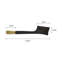 Brosse de nettoyage pour porte-filtre à café avec manche en bois, poils rigides, outil de nettoyage pour panier à expresso 54mm 58mm pour barista