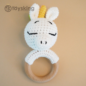 Poupée licorne à pattes courtes en crochet fait main - Mignon dessin animé à pattes courtes, amigurumi <span class=keywords><strong>magique</strong></span>, style chibi kawaii, jouet en peluche fantastique - Product Image 2