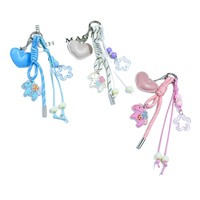 TOLKA Colgante Personalizable de PU con Corazón y Pony Estilo Nacional para Teléfono, Bolso o Llavero DIY