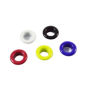 Kustom Murah 5Mm-10Mm Dicetak Warna-warni Cincin Sepatu Logam Lubang, Tirai Lubang Cincin