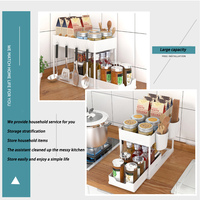 Étagère à épices double niveau sous l'évier, écologique, multifonctionnelle, personnalisable, rangement pour assaisonnements, étagère de cuisine de haute qualité