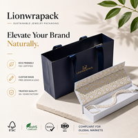 Lionwrapack Maßgefertigte Halsketten-Geschenkboxen für Verpackungssets Schmuck-Papierbox mit Papiertüte Logo FSC