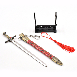 22cm trò chơi <span class=keywords><strong>Thrones</strong></span> oathkeepers thanh kiếm keychainfull-kim loại sưu tập hiển thị trang trí thanh kiếm mô hình Cosplay Prop với Eject nút - Product Image 3