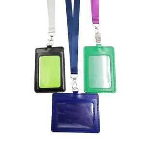 Porte-badge réutilisable en cuir PU imperméable pour employé de bureau - Product Image 1