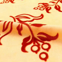 Tissu de velours imprimé personnalisé en polyester jaune 100 %, doublure tissée de luxe à prix abordable pour vêtements