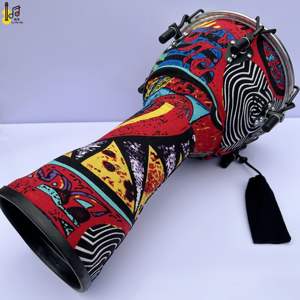 Instrumento Musical de percusión de 8 pulgadas de diámetro, tambor de mano africano indígena, juguete para niños, adultos, cabeza de 20cm, Tambor Africano de piel de cuero - Product Image 6