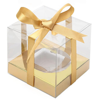 Boîtes individuelles transparentes pour cupcakes, en plastique alimentaire, pliables, en PET transparent